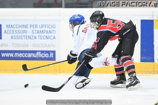 2016-10-09 Diavoli Sesto-Hockey Milano Rossoblu U14 0710 Simone Battelli